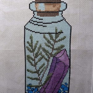 Crystal Bottle Cross Stitch Pattern