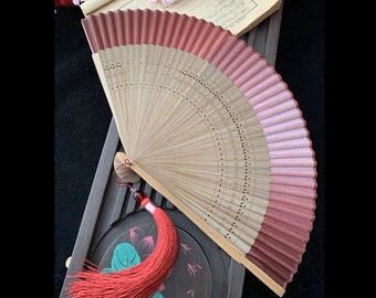 Prachtige Bruiloft Bruids Vrijgezellenfeest Hand Fan/Bamboe Hand Hold Fans/Zomer Hand Fan/Gradient Hand Held Fan/Dansen Cosplay Wedding Party Gift