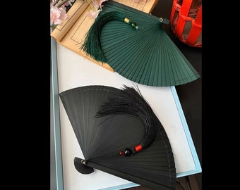 Multicolour Natural Bamboo Fan /Chinese Bamboo Hand Hold Fans/Bamboo Fan Wall Hanging Vintage Style/Dancing Cosplay Wedding Party Gift