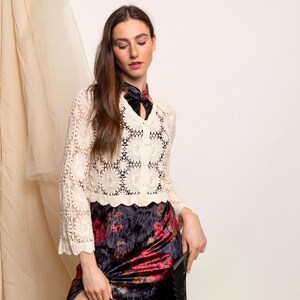 Trompetmouwen top on sale