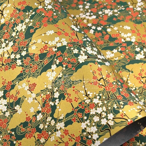 Japanese Yuzen友禅染 Wrapping Paper/Large Luxury Gift Wrap/42x58cm Gift Wrapping/Crafting Material/Handmade Crafting Paper/Gift Wrapping UK