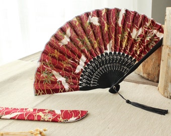 Delicate Handmade Golden Leaf Wedding Hand FanHandheld FanChinese Ancient Style Round FanDancing Cosplay Wedding PartyOriental Gift