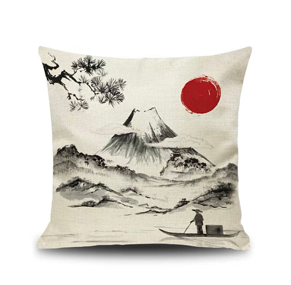 Retro Japanese Cushion Cover/45cm45cm Square Cushion Etsy UK
