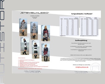 Schnittmuster * STEVELKLEED * variables Jerseykleid für Damen in den Größen 30-56 * Schnittmuster von Nautistore