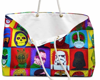 Classic Science Fiction Characters Oversize Tote Bag