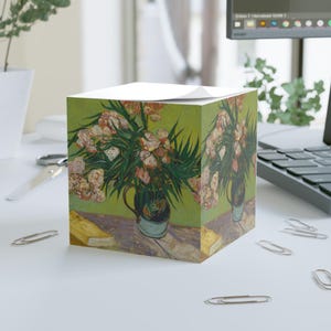 Van Gogh Note Cube: Oleanders Art Print Memo Pad