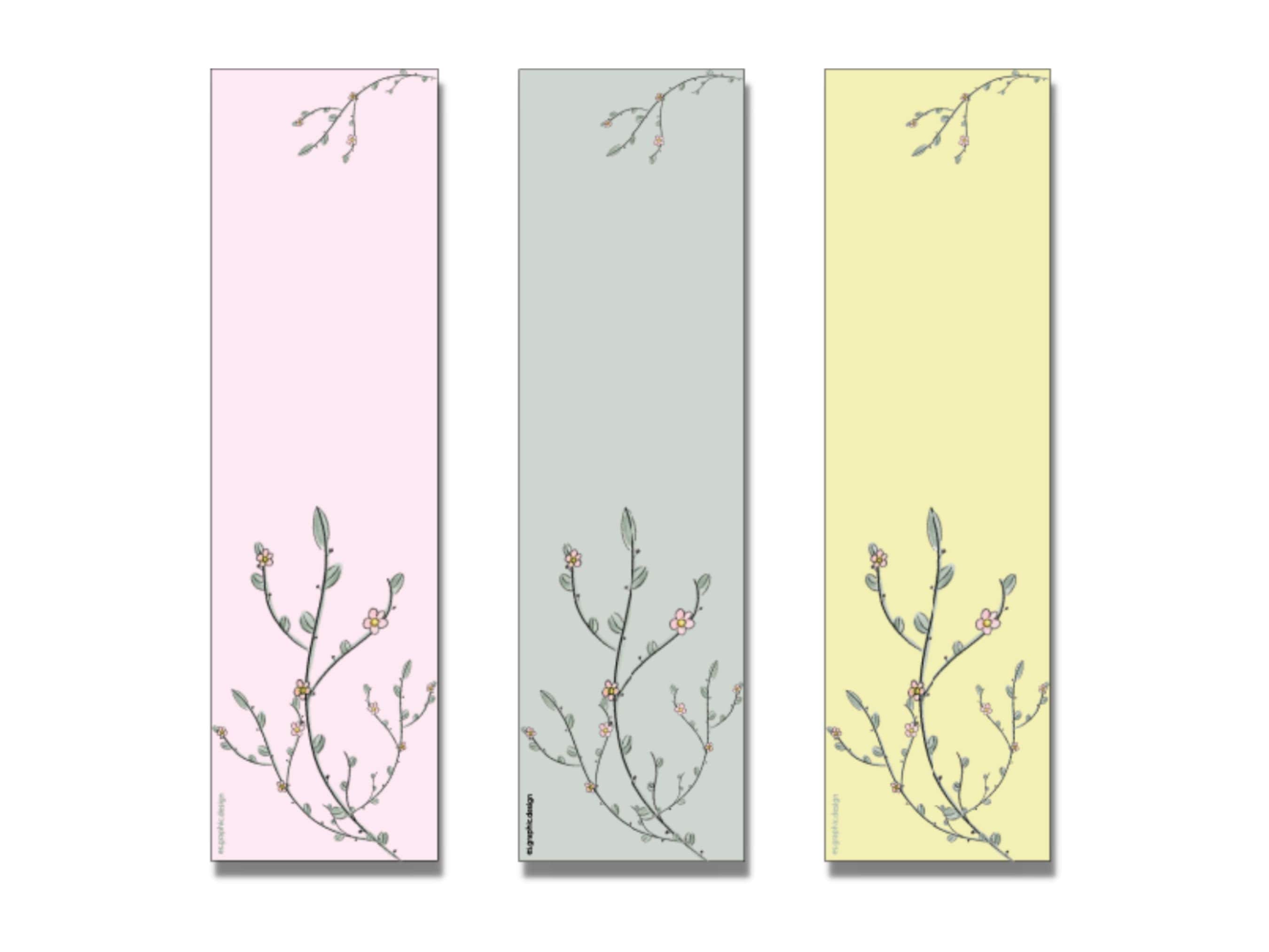 Printable | Printable Bookmarks | Printable Floral Bookmarks | Floral ...