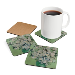 Van Gogh Roses Untersetzer Set: Geschenk für Glänzenden Kunstliebhaber