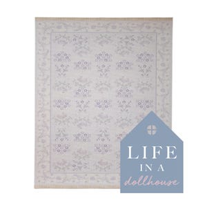 Buttercup Dollhouse Rug in Pale Lavender Miniature 1:12 Scale