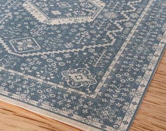Modern Moody Miniature Dollhouse Rug 1:12 Scale