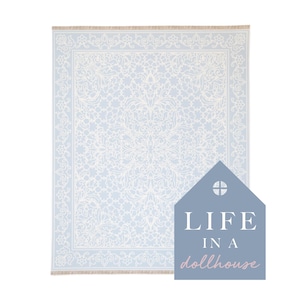Sophia Rug in Blue for Dollhouse Miniature 1:12 Scale