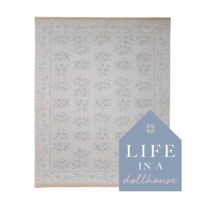 Buttercup Dollhouse Rug in Mist Miniature 1:12 Scale