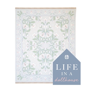 Bluebell Dollhouse Rug in Mist Multi Miniature 1:12 Scale