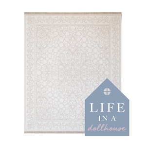 Kate Dollhouse Rug in Natural Miniature 1:12 Scale
