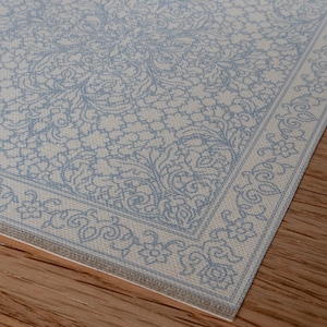 Sophia Rug in Blue for Dollhouse Miniature 1:12 Scale