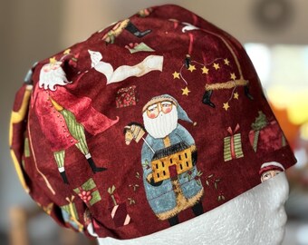 Scrub hat, Scrub cap, Surgical cap. Christmas