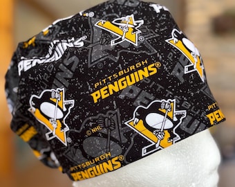 ピッツバーグ・ペンギンズ スクラブキャップ、コットンサージカルハット、NHL