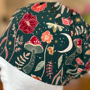 Scrub hat, Scrub cap, Surgical cap, PPE. Floral