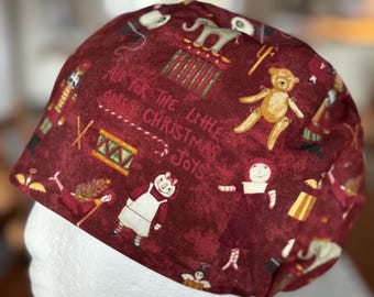 Scrub hat, Scrub cap, Surgical cap. Christmas