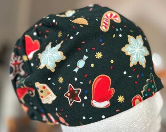 Scrub hat, Scrub cap, Surgical cap. Womens. Christmas