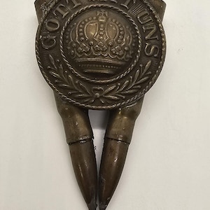Ww1 Gott Mit Uns Trench Art German Belt Buckle With Pair Of Shells 3 Inch