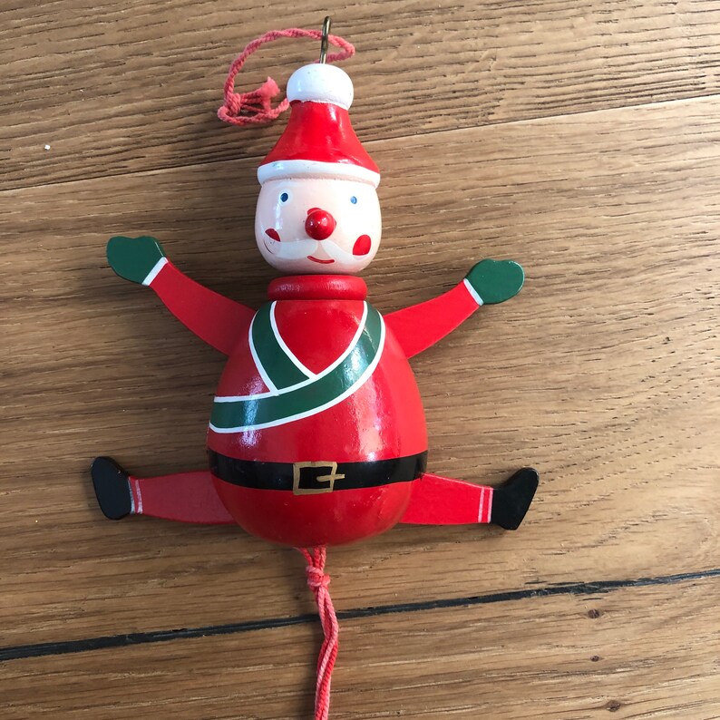 Vintage Wooden Pull String Ornament Toy Soldier Christmas Etsy