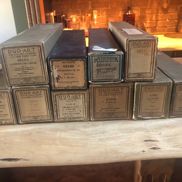 Vintage player piano rolls, pianola, audiographic music, Duo-Art, classsical music, Aeolian Music Company - Multiple Rolls - Free shipping