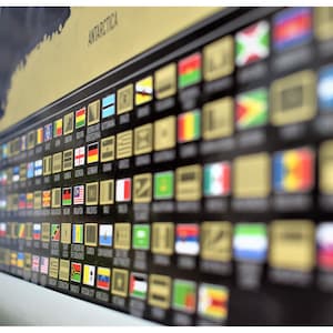 personalized scratch off travel map - best birthday gift, scratch your travels, scratch world map, travelers gift, world map, made in europe, map with wooden frame, map with country flags, weeding gift, travel scratch map, world map scratch off