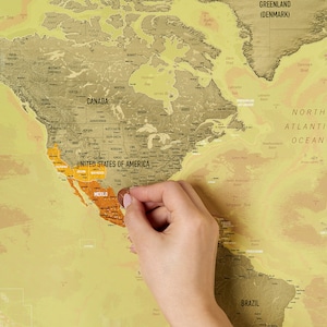 Cadeaux personnalisés - Carte à gratter pour les voyageurs - Cadeau joyeux anniversaire, idées cadeaux pour un ami, cadeau d'anniversaire, meilleur cadeau, carte personnalisée