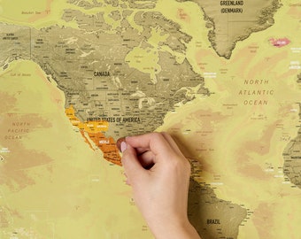 Cadeaux personnalisés - Carte à gratter pour les voyageurs - Cadeau joyeux anniversaire, idées cadeaux pour un ami, cadeau d'anniversaire, meilleur cadeau, carte personnalisée