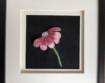 Hand Embroidered Stumpwork Flower