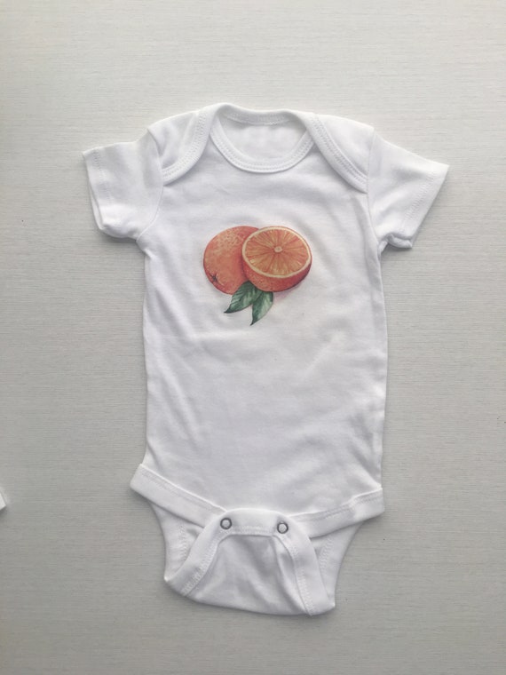 orange baby bodysuit
