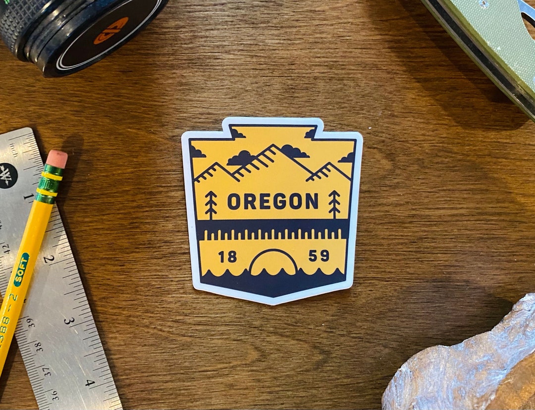 Oregon State Map Sticker Oregon State Sticker | Mountain Sticker | Laptop Hydro Decal - Etsy