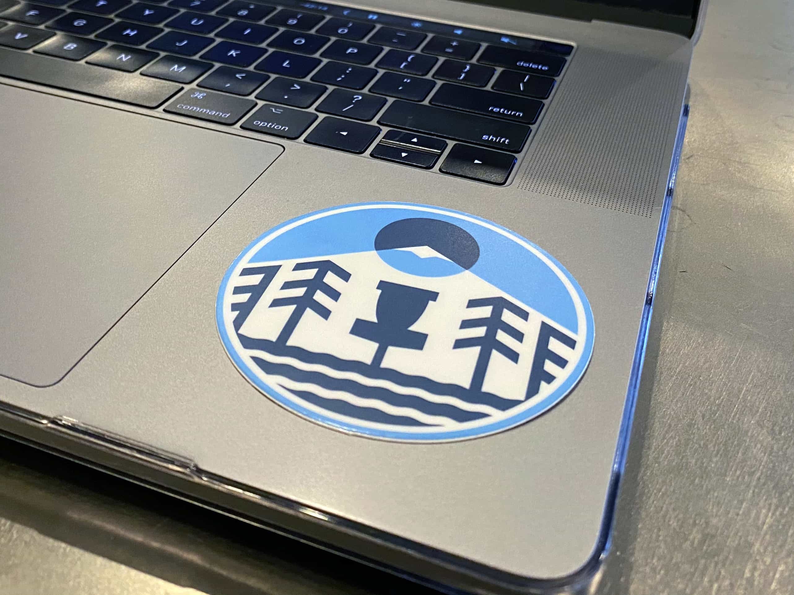 Disc Golf Vinyl Sticker | Frisbee Disc Chain Mountain Laptop Hydro ...
