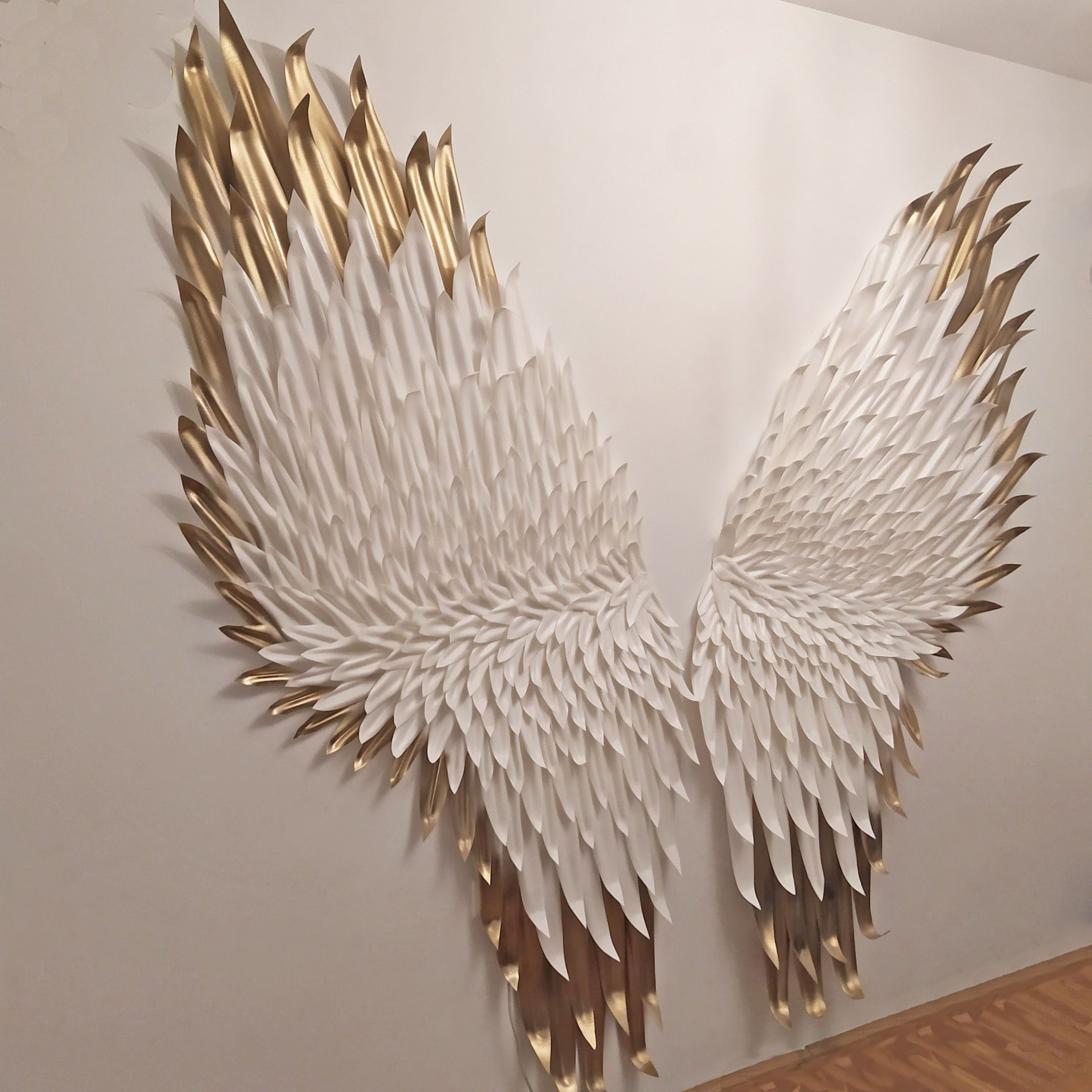 Wedding backdrop decorations Giant angel wings white Wall Etsy