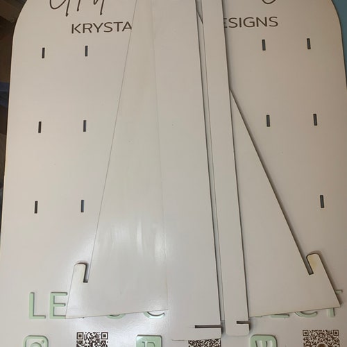 Personalized Earring Display with QR Codes for Craft Fairs shops Vendor Events Store Displays Popups Peg Hook