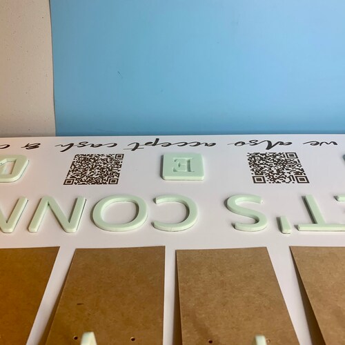 Personalized Earring Display with QR Codes for Craft Fairs shops Vendor Events Store Displays Popups Peg Hook