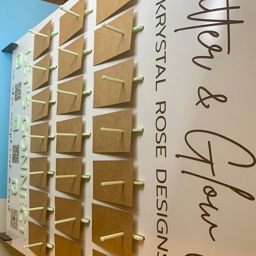 Personalized Earring Display with QR Codes for Craft Fairs shops Vendor Events Store Displays Popups Peg Hook