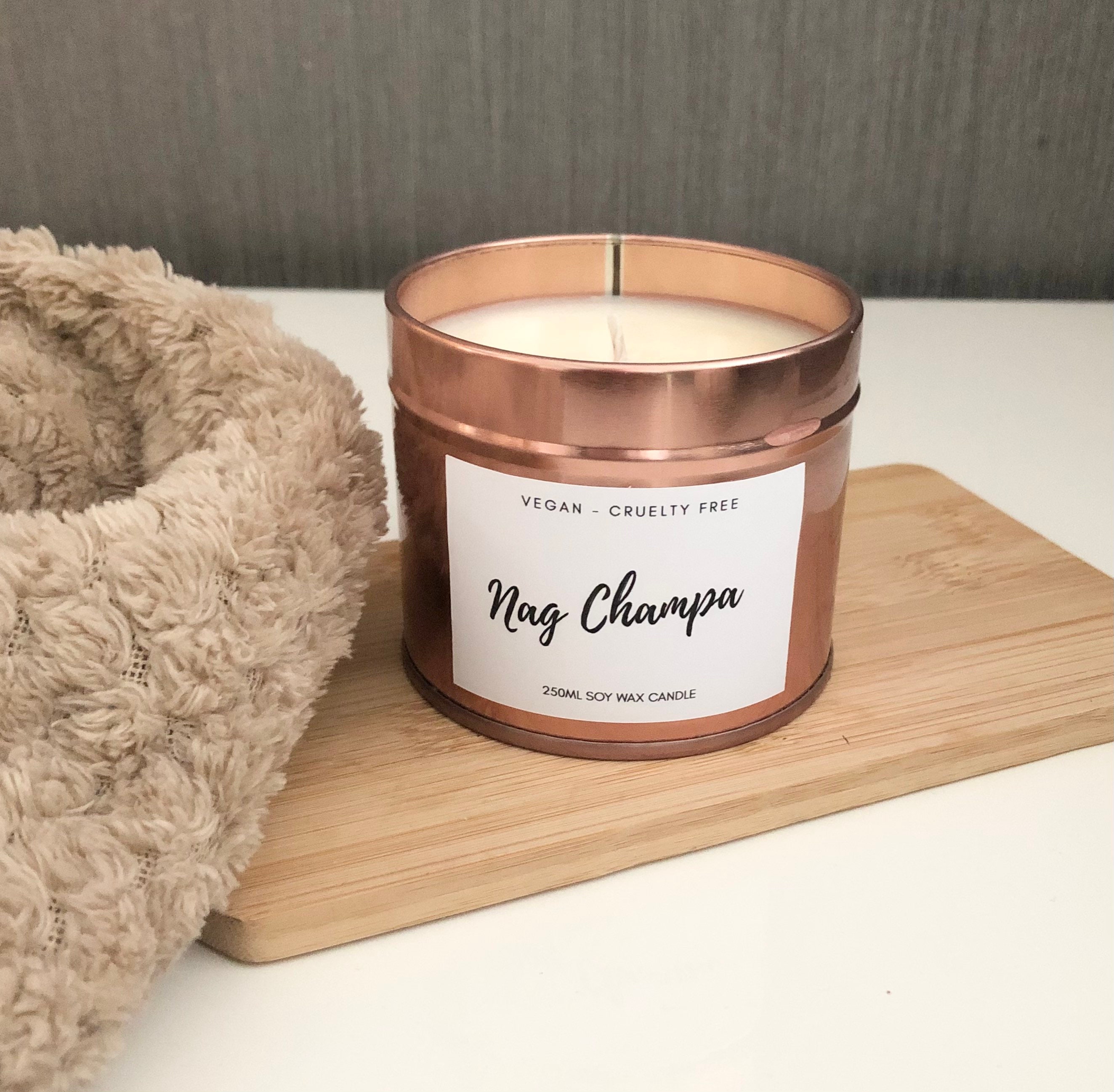 Nag Champa Soy Wax Candle Incense Scented Candle Handmade Etsy