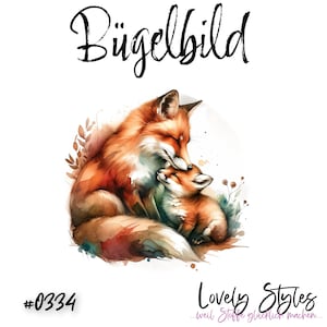 Bügelbild - Fuchs Mama&Baby #0334