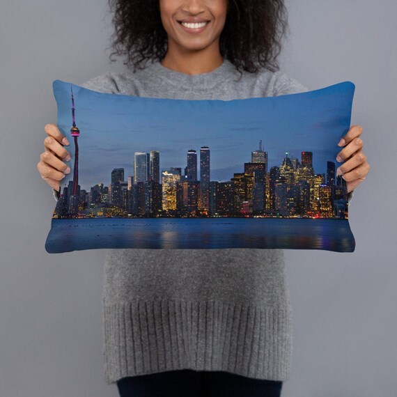 Toronto Skyline Throw Pillow Canada Home Decor Decorative Etsy
