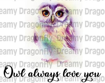 Download Watercolor Owl Etsy