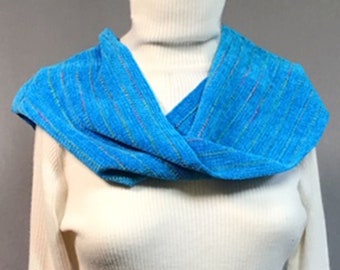 BU9 Turquoise Rayon Chenille Scarf