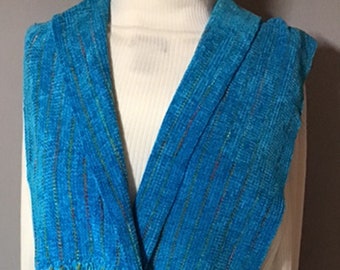 BU13 Turquoise Rayon Chenille Scarf