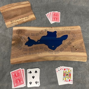 Small Lake Live Edge Cribbage Board