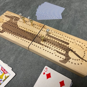 Planche de voyage Doxie / Dachsund Cribbage (chien Wiener)