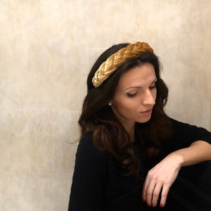 Velvet Headband | Braided Headband | Fabric Headband Women | Black Headband | Twisted Headband | Chunky Headband | Braided Velvet Headband
