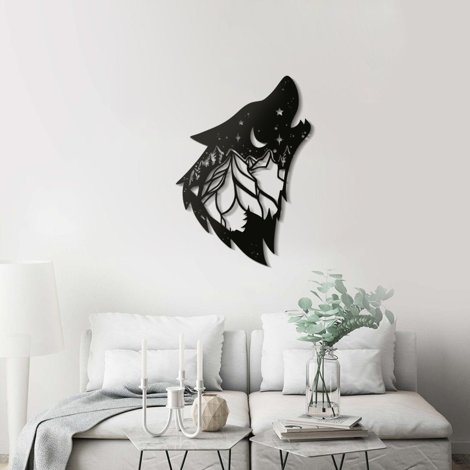 Wolf Wall Decor Wooden Wall Art for Home Office Gift for Etsy