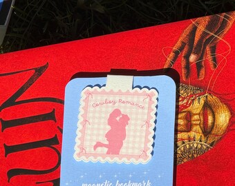 Cowboy Romance Magnetic Bookmark | Handmade Western Romance Bookmark | Cowboy Book Lover Gift | Romance Reader Accessory | Booktok Bookmark
