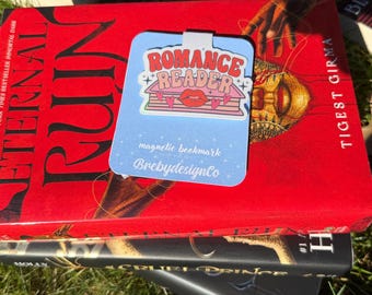 Romance Reader Magnetic Bookmark | Handmade Book Lover Bookmark | Booktok Romance Gift | Cute Reading Accessory | Romantic Bookworm Bookmark